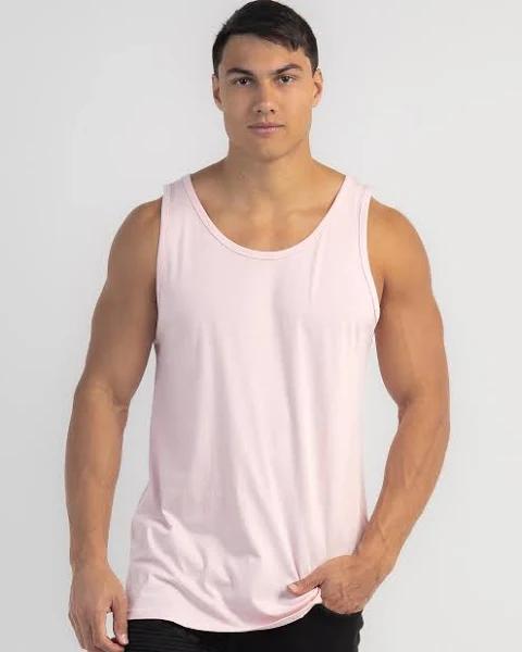 Lucid Men's Essential Singlet Top in Pink | Size Medium