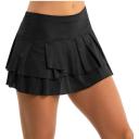 Lucky in Love Wms Core Pleat Tier Skirt Midnight XL