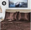 Luxor Double Burgundy 1000TC Silk Silky Feel Satin Sheet Set