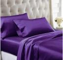 Luxor Double Burgundy 1000TC Silk Silky Feel Satin Sheet Set