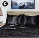 Luxor Double Purple 1000TC Silk Silky Feel Satin Sheet Set