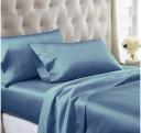 Luxor Double Purple 1000TC Silk Silky Feel Satin Sheet Set