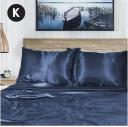 Luxor Double Purple 1000TC Silk Silky Feel Satin Sheet Set