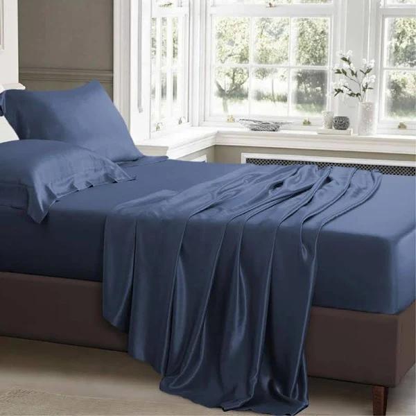 Luxor King Single Ocean 1000TC Silk Silky Feel Satin Sheet Set