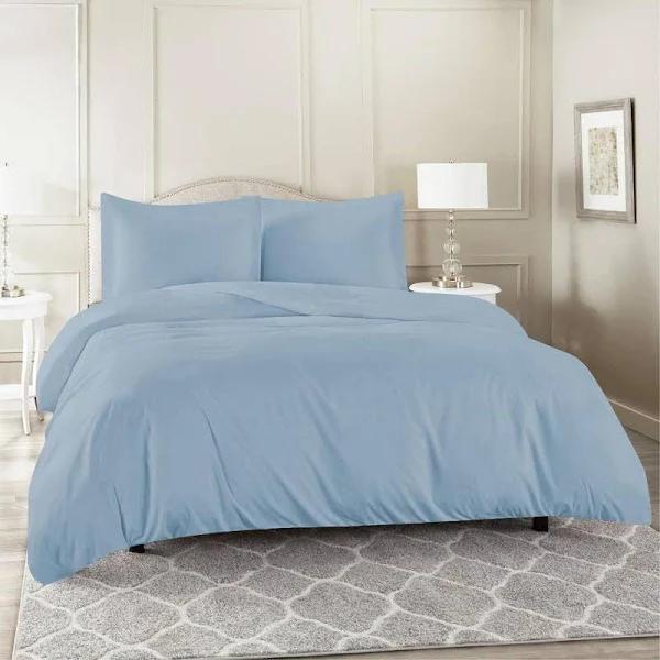 Luxor King Sky Color 1000TC 100% Cotton Quilt Doona Duvet Cover Pillowcase Set