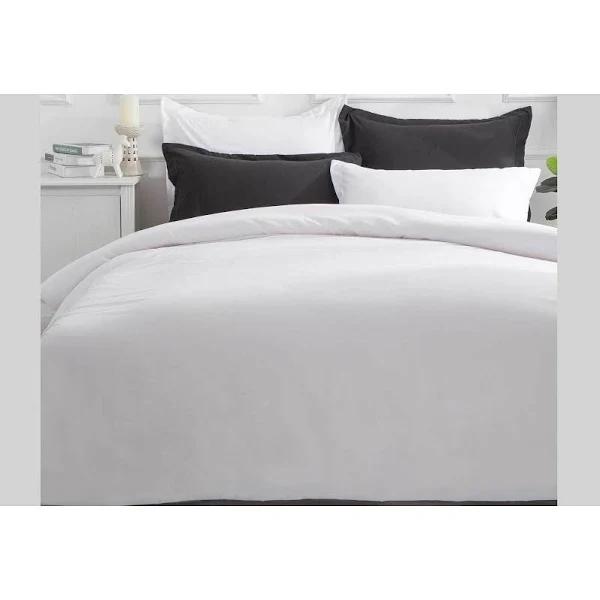 Luxton Single Size White Color Quilt Cover Set (2pcs)