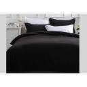 Luxton Super King Size Black Color Quilt Cover Set (3pcs)