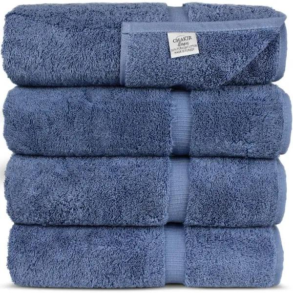 Luxury Hotel & Spa Towel 100% Genuine Turkish Cotton (Bath Towel - Set of 4, Wedgewood)