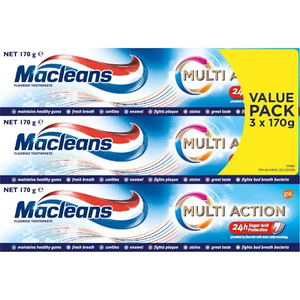 Macleans Toothpaste Multi Action 3 Pack