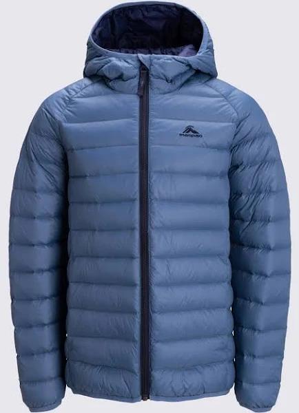 Macpac Kids' Uber Light Hooded Down Jacket | Colour: Copen Blue/Blue