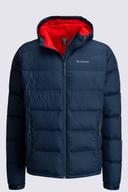 Macpac Men's Hooded Halo Down Jacket Navy / Molten Lava M @ Club BCF