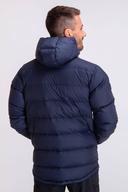 Macpac Men's Hooded Halo Down Jacket Navy / Molten Lava M @ Club BCF