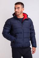 Macpac Men's Hooded Halo Down Jacket Navy / Molten Lava M @ Club BCF