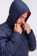 Macpac Men's Hooded Halo Down Jacket Navy / Molten Lava M @ Club BCF