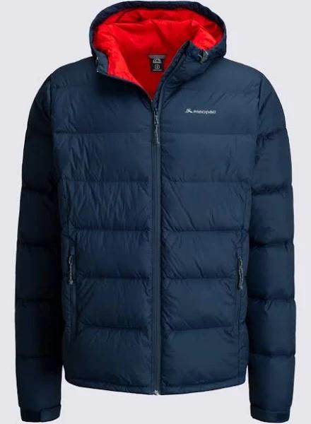 Macpac Men's Hooded Halo Down Jacket Navy / Molten Lava M @ Club BCF