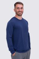 Macpac Men's Lyell 180 Merino Long Sleeve T-Shirt | Colour: Naval Academy/Blue