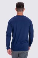 Macpac Men's Lyell 180 Merino Long Sleeve T-Shirt | Colour: Naval Academy/Blue