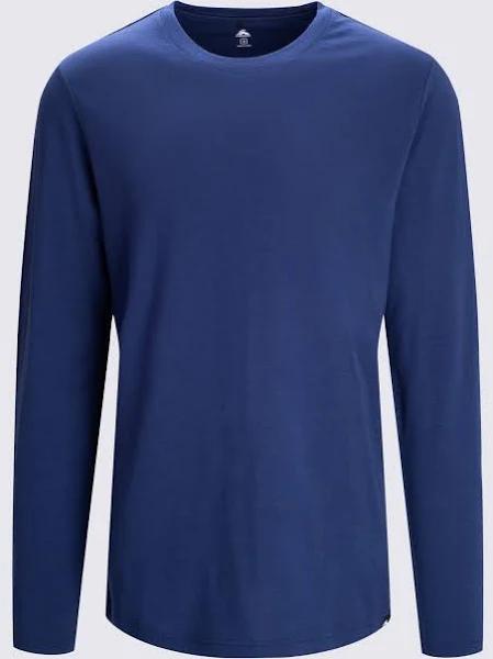 Macpac Men's Lyell 180 Merino Long Sleeve T-Shirt | Colour: Naval Academy/Blue