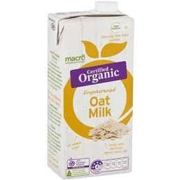 Macro Organic Oat Milk Unsweetened 1L