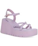 Madden Girl Women's Sandal Lavender Wedge Strappy Vault Sandal 8.5