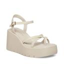 Madden Girl Women's Sandal Light Taupe Wedge Strappy Vault Sandal 6.5