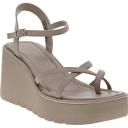 Madden Girl Women's Sandal Light Taupe Wedge Strappy Vault Sandal 8.5