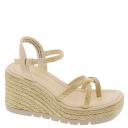 Madden Girl Women's Sandal Natural Wedge Strappy Vault Sandal 7.5