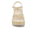 Madden Girl Women's Sandal Natural Wedge Strappy Vault Sandal 7.5