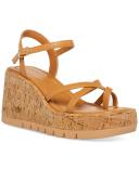 Madden Girl Women's Sandal Tan Paris Wedge Strappy Vault Sandal 6.5