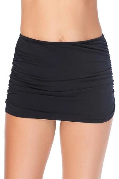 Magicsuit Black Shirred Swim Skirt