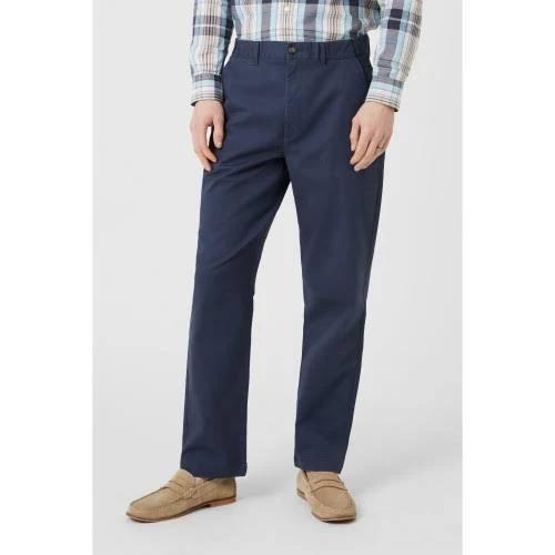 Maine Mens Premium Chino Trousers Mid Blue 32L