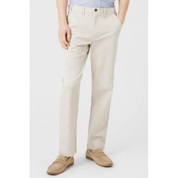 Maine Mens Premium Chino Trousers Off White 34S