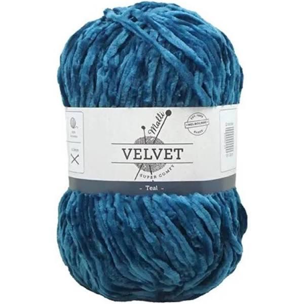 Malli Knitting Super Comfy 100g Velvet Yarn - Teal