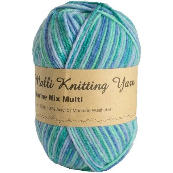 Malli Marine Mix Acrylic Knitting Yarn 100g - Multi - AfterPay & zipPay Available