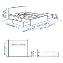 Malm Bed Frame, High, W 4 Storage Boxes, White Stained Oak Veneer