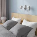 Malm Bed Frame, High, W 4 Storage Boxes, White Stained Oak Veneer