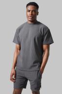 Man Active Oversized Textured Short Set