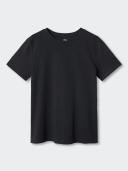 Mango - 100% Cotton T-Shirt Black - L - Woman