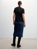 Mango - 100% Cotton T-Shirt Black - L - Woman