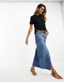 Mango - 100% Cotton T-Shirt Black - L - Woman