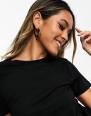 Mango - 100% Cotton T-Shirt Black - L - Woman
