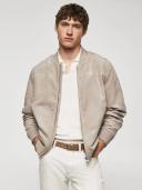 Mango Man - Suede-effect Bomber Jacket Beige - M - Man