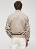 Mango Man - Suede-effect Bomber Jacket Beige - M - Man