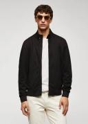 Mango Man - Suede-effect Bomber Jacket Black - XL - Man