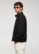 Mango Man - Suede-effect Bomber Jacket Black - XL - Man