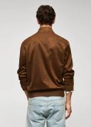 Mango Man - Suede-effect Bomber Jacket Cognac - XXL - Man
