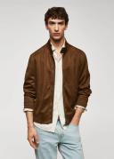 Mango Man - Suede-effect Bomber Jacket Cognac - XXL - Man