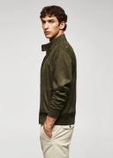 Mango Man - Suede-effect Bomber Jacket Khaki - S - Man
