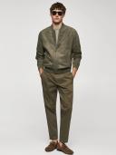 Mango Man - Suede-effect Bomber Jacket Khaki - XL - Man