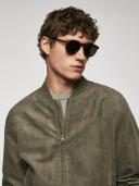 Mango Man - Suede-effect Bomber Jacket Khaki - XL - Man